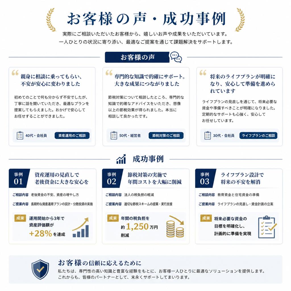 お客様の声・成功事例
