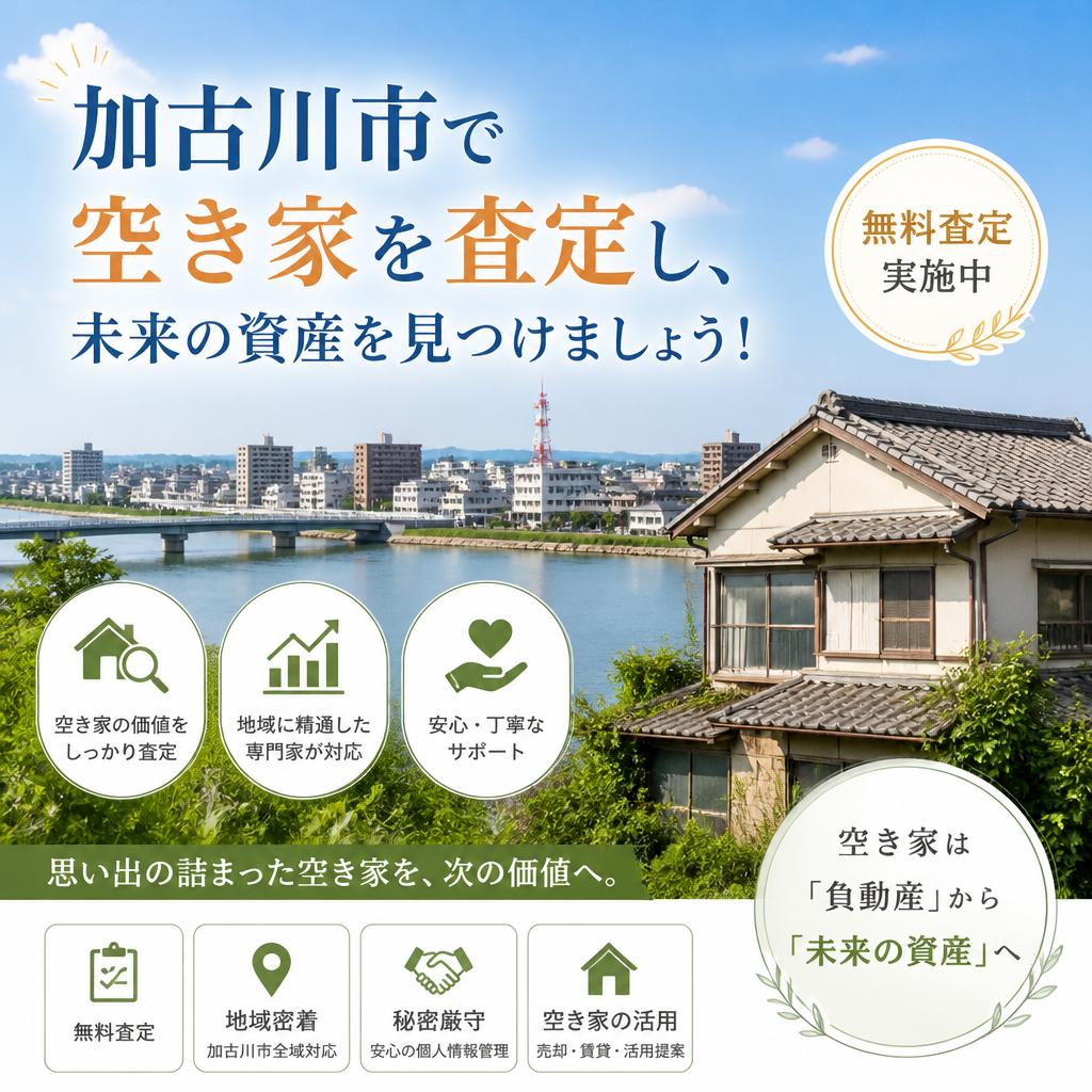 加古川市で空き家を査定し、未来の資産を見つけましょう！|加古川市不動産売却買取相談センター