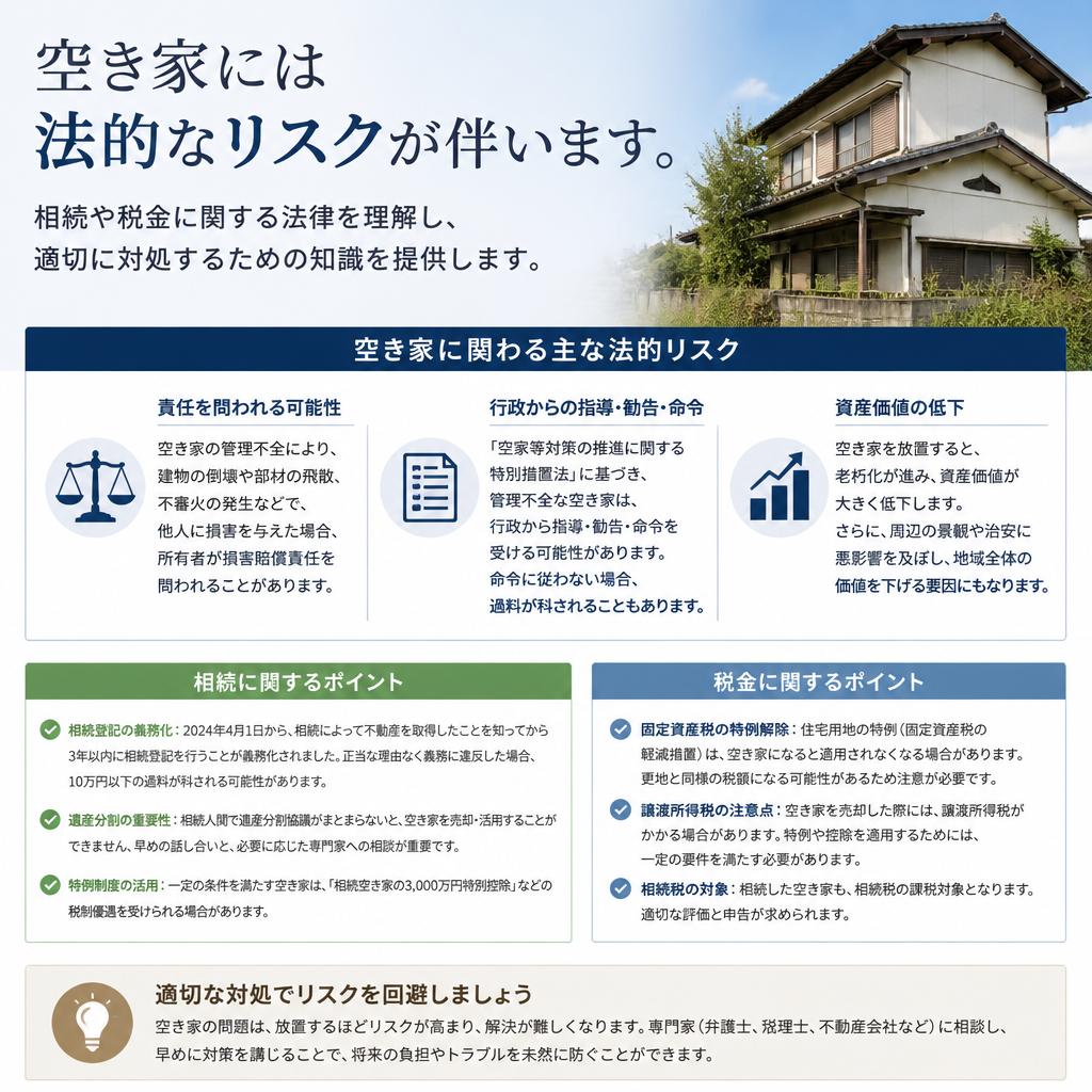 空き家の法律的なリスクとは？