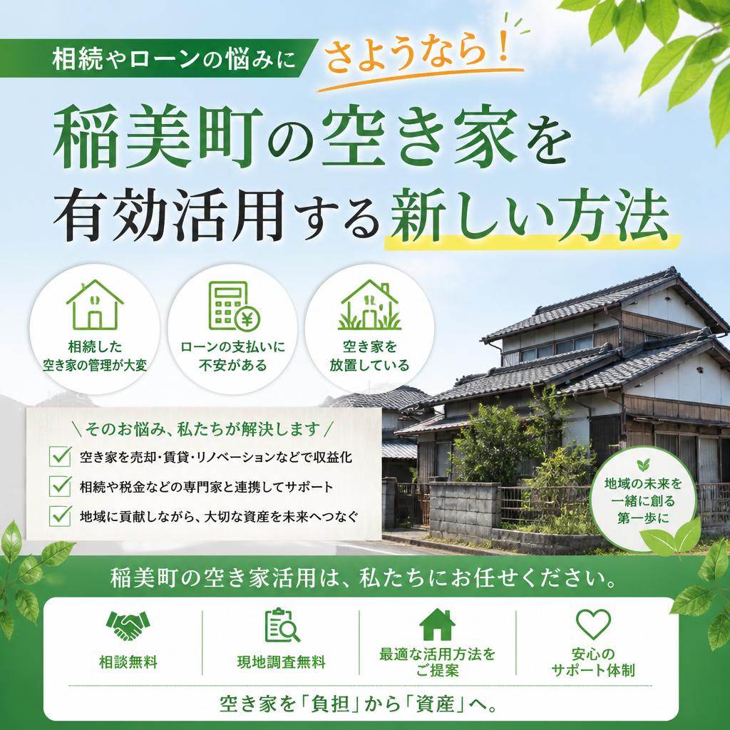 相続やローンの悩みにさようなら！稲美町の空き家を有効活用する新しい方法|加古川市不動産売却買取相談センター
