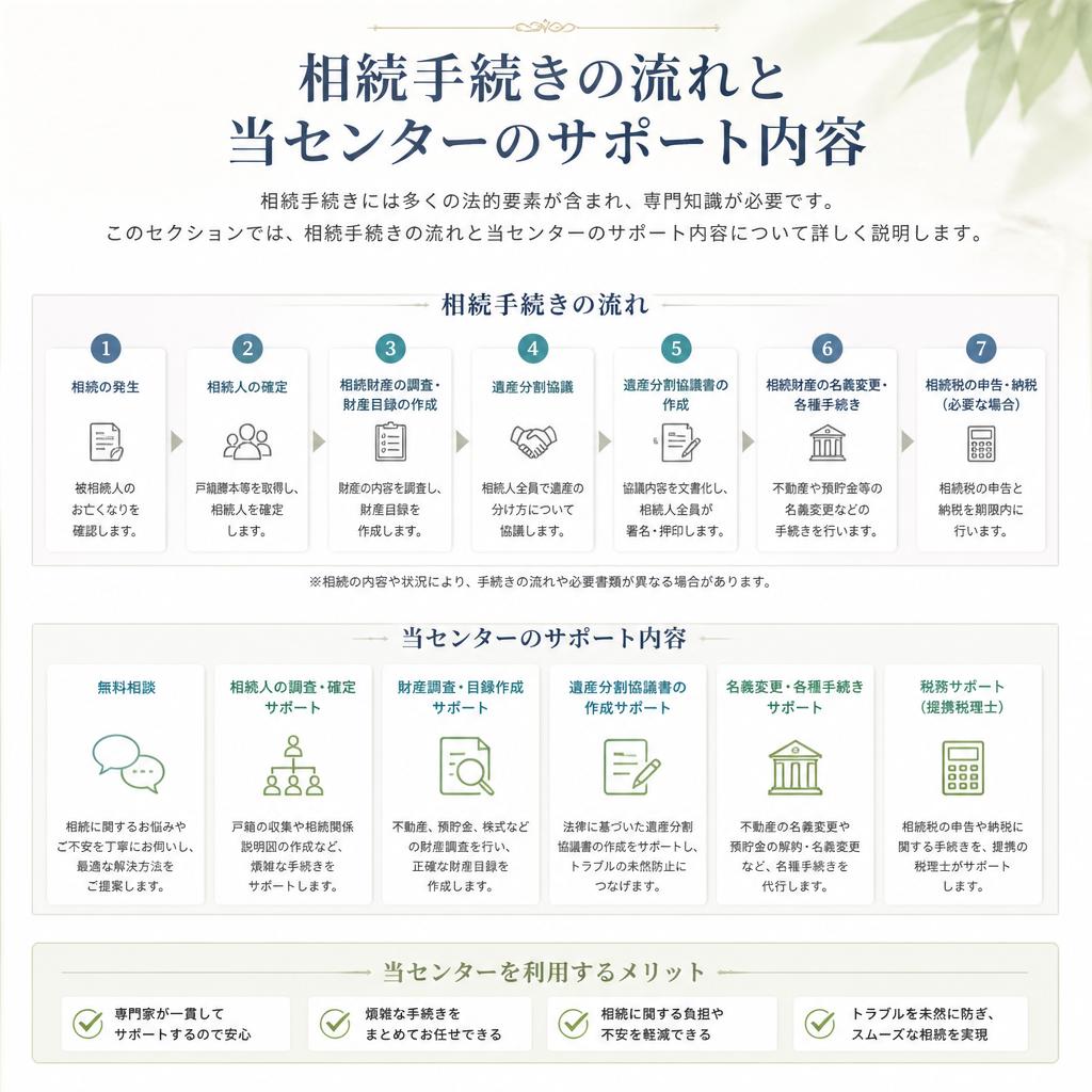 2. 相続手続きの複雑さとサポート内容