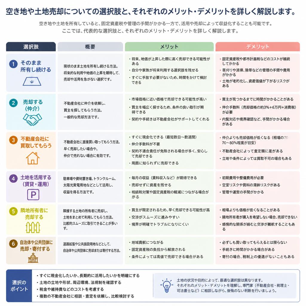 5. 土地売却の選択肢とアドバイス