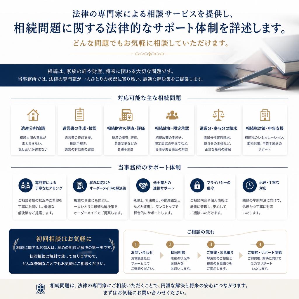 法律相談とサポート体制