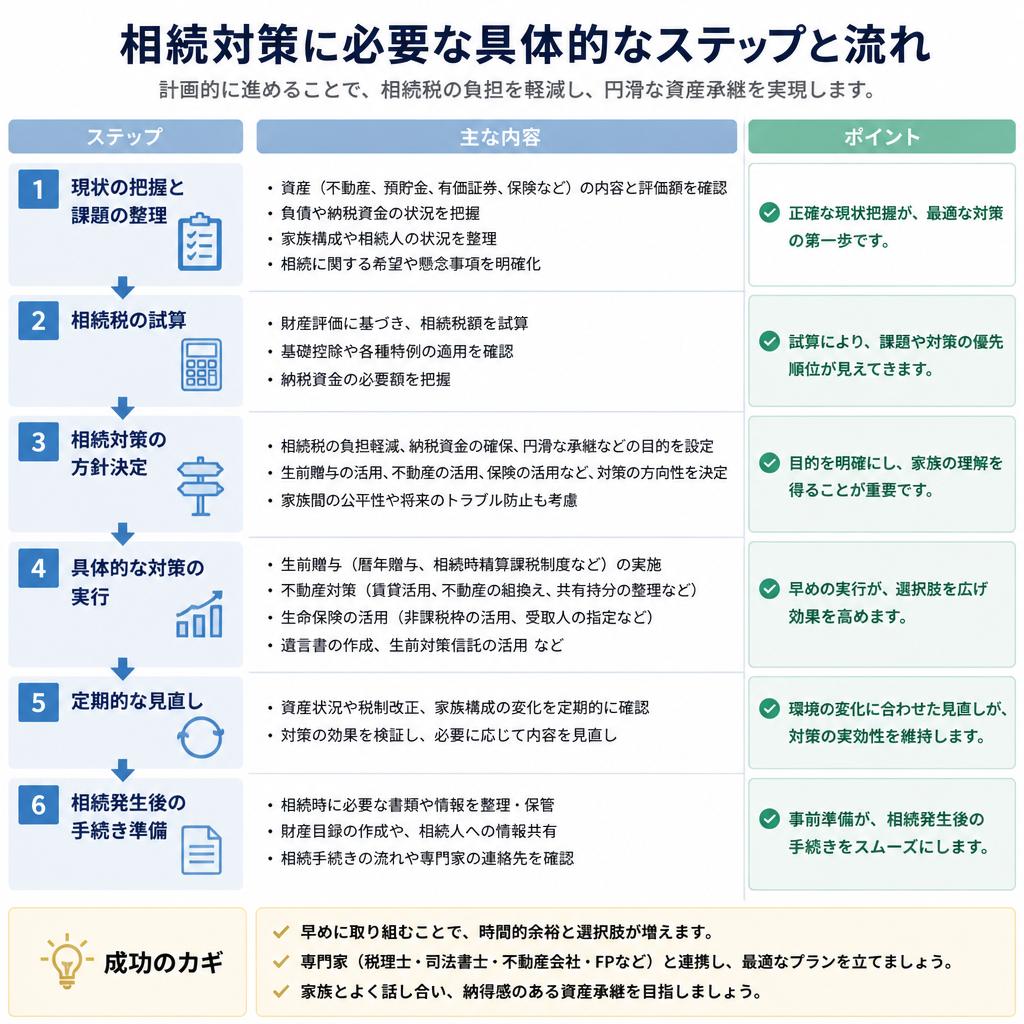成功する相続対策のステップ