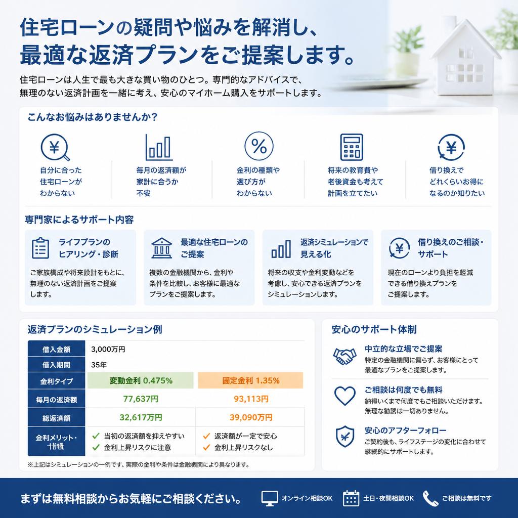 5. 住宅ローンの専門アドバイス