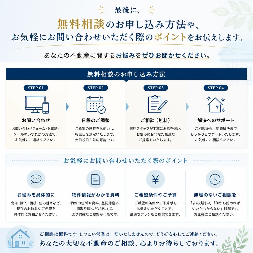 まずは無料相談から始めましょう！
