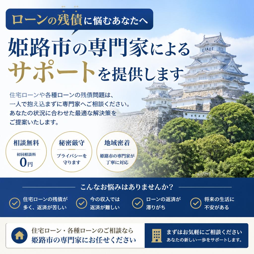 ローンの残債に悩むあなたへ、姫路市の専門家によるサポートを提供します|加古川市不動産売却買取相談センター
