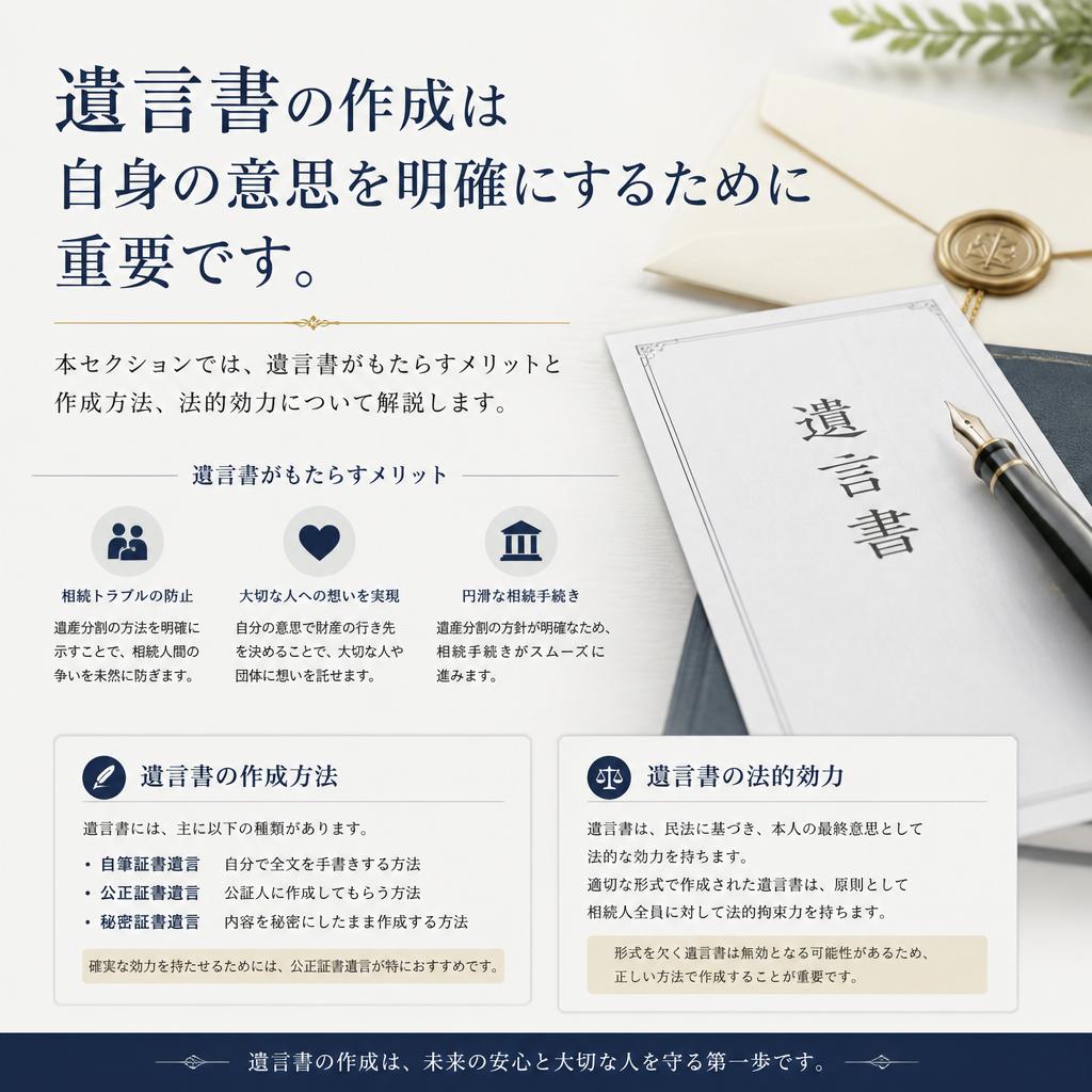 遺言書作成のメリットと手続き