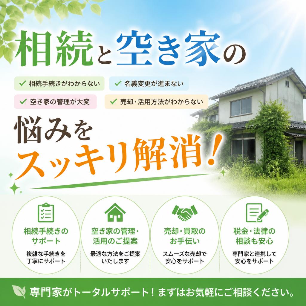 加古川市の相続と空き家の悩みをスッキリ解消！|加古川市不動産売却買取相談センター