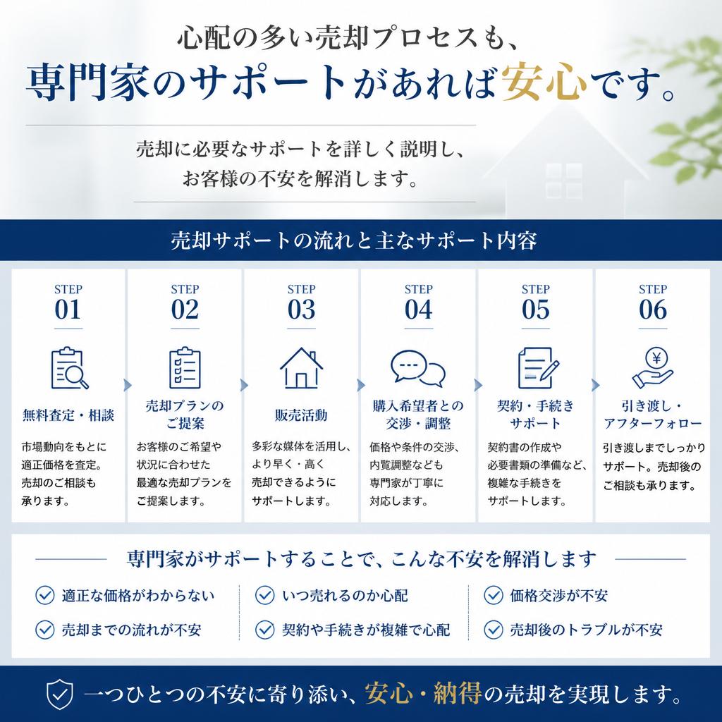 安心して進める売却プロセス