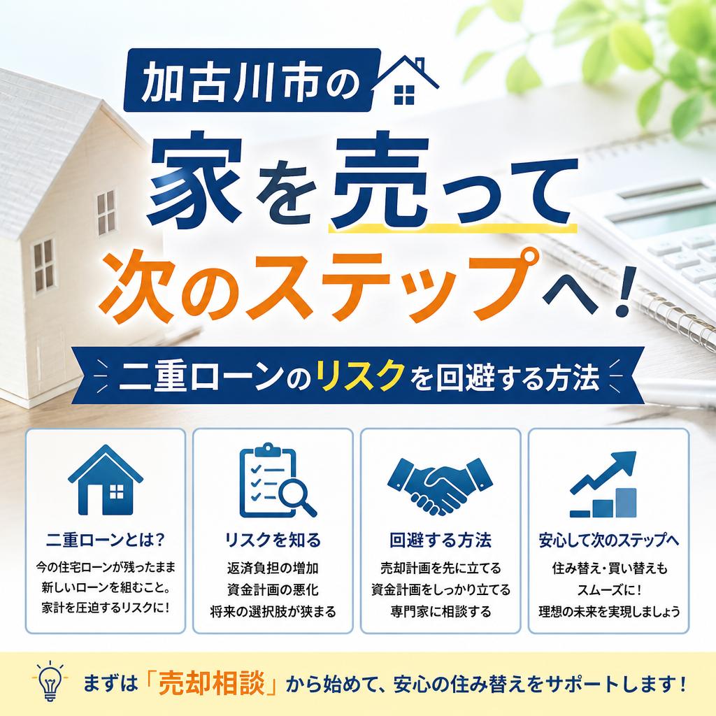 加古川市の家を売って次のステップへ！二重ローンのリスクを回避する方法|加古川市不動産売却買取相談センター