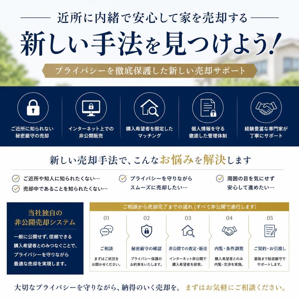 【加古川市】近所に内緒で安心して家を売却する新しい手法を見つけよう！|加古川市不動産売却買取相談センター