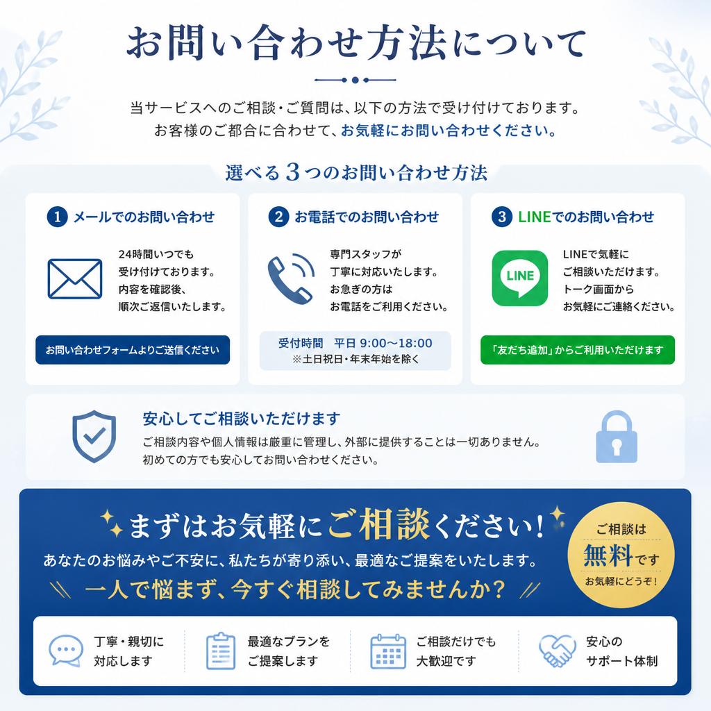 7. まずは無料相談を！