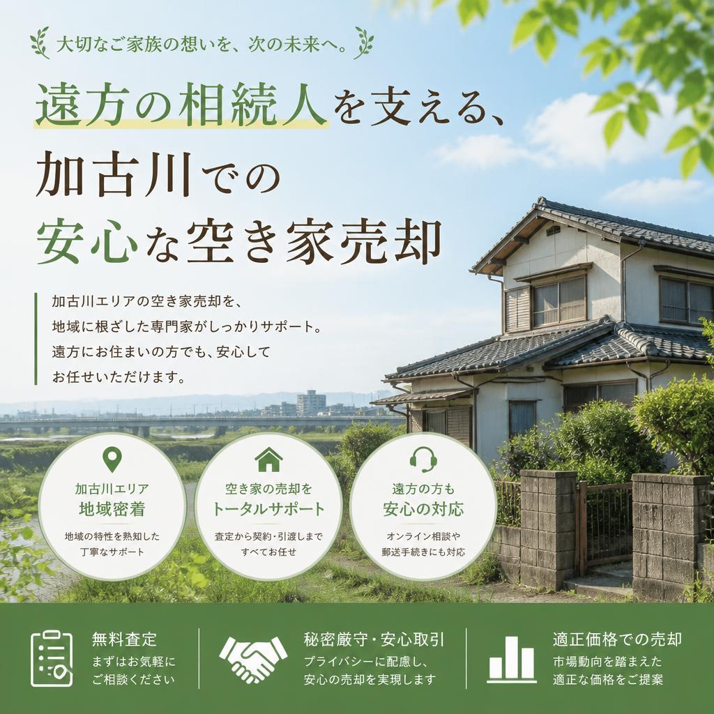 遠方の相続人を支える、加古川での安心な空き家売却|加古川市不動産売却買取相談センター