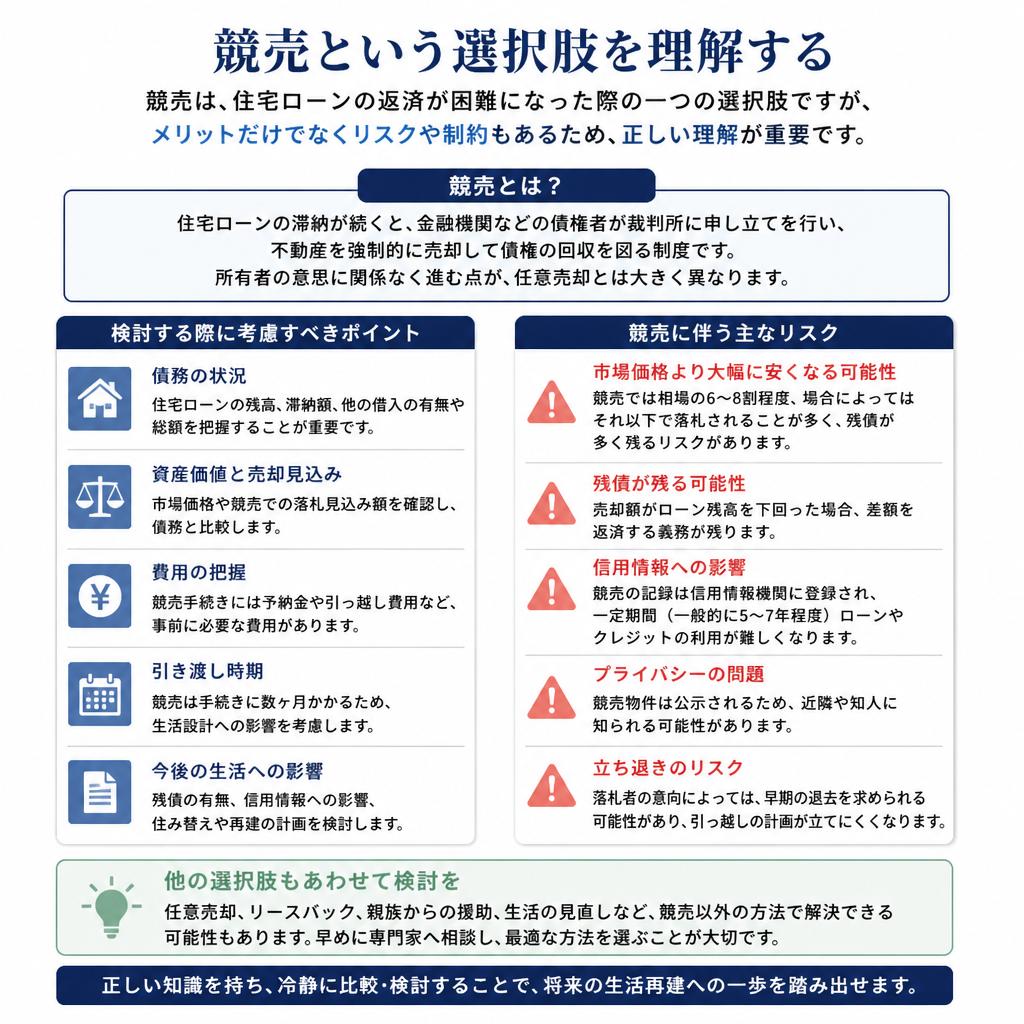 競売を検討する際の注意点