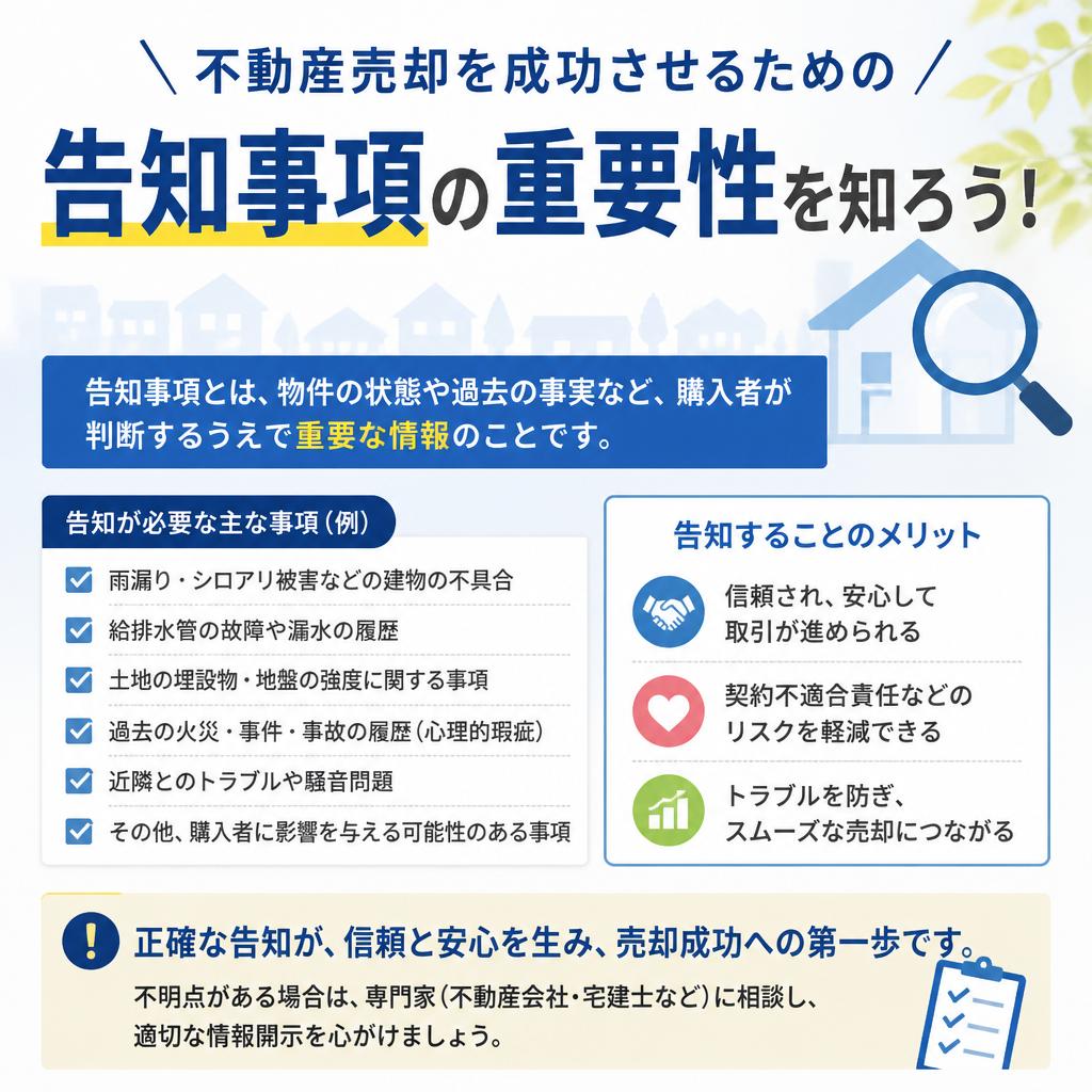 加古川市の不動産売却を成功させるための告知事項の重要性を知ろう！|加古川市不動産売却買取相談センター