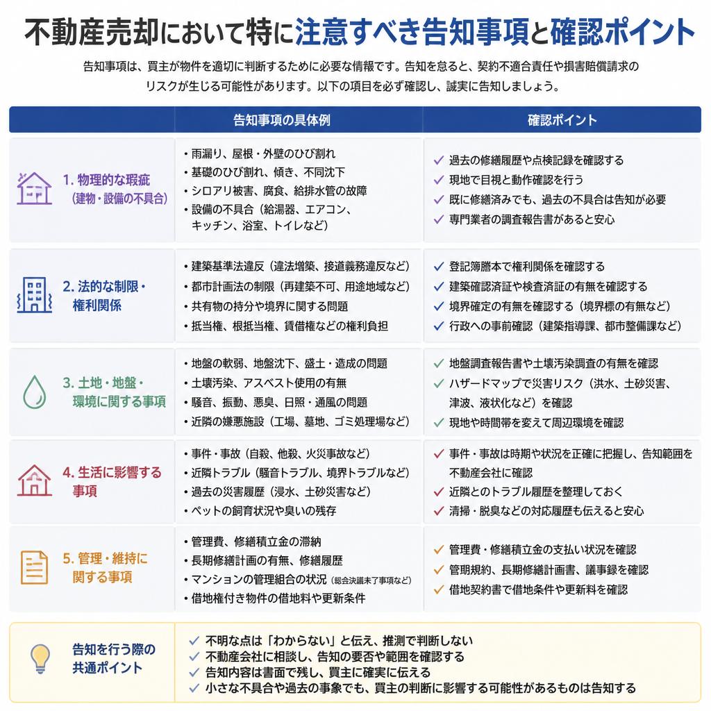 2. 知っておくべき告知事項の種類