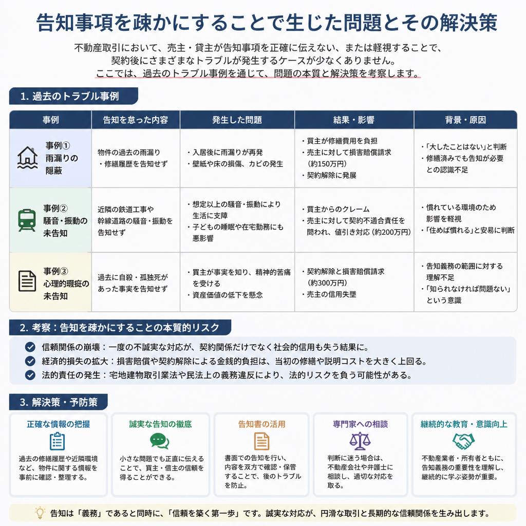 4. トラブル事例から学ぶ告知の重要性