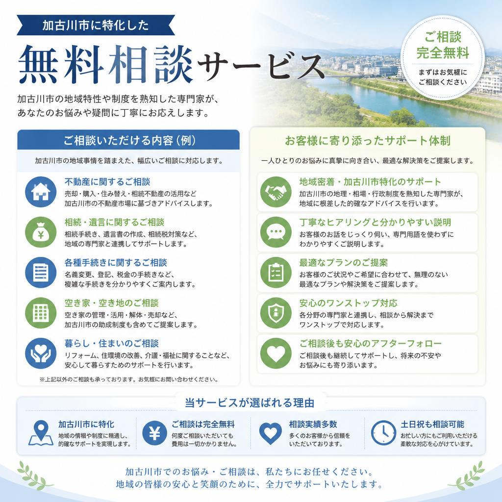 地域密着の無料相談サービス