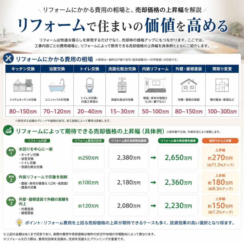 2. リフォームの費用感とその効果
