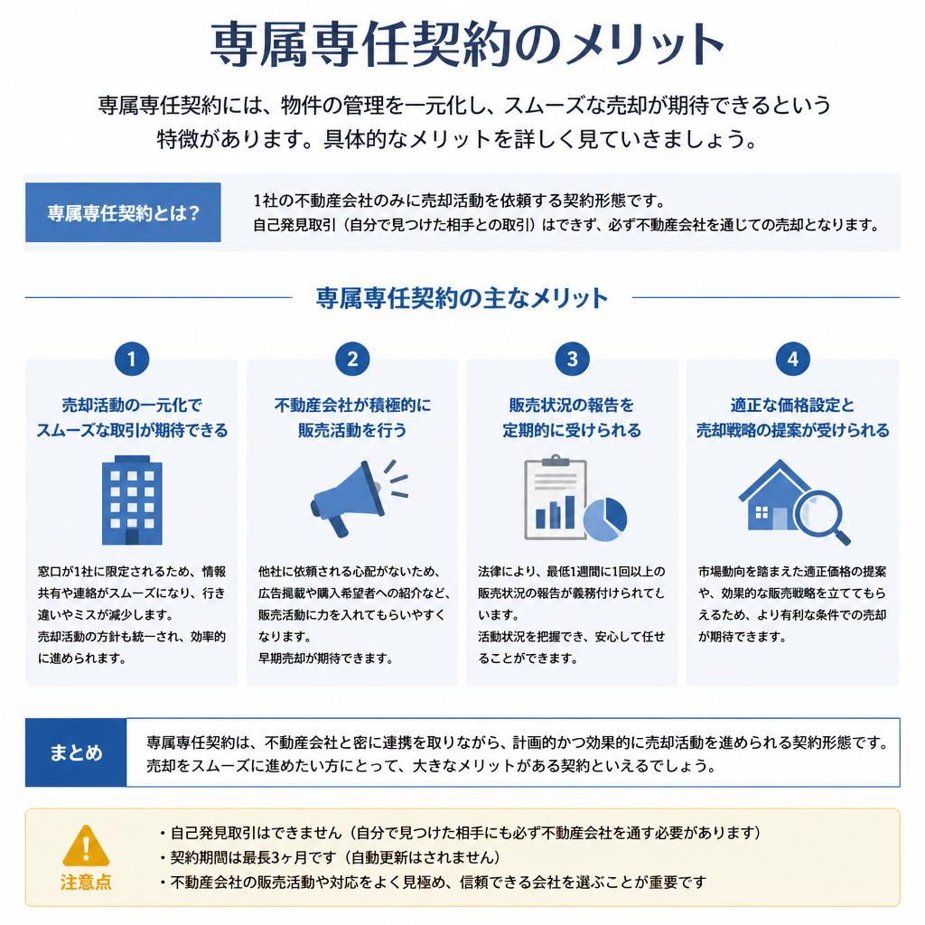 専属専任契約のメリット