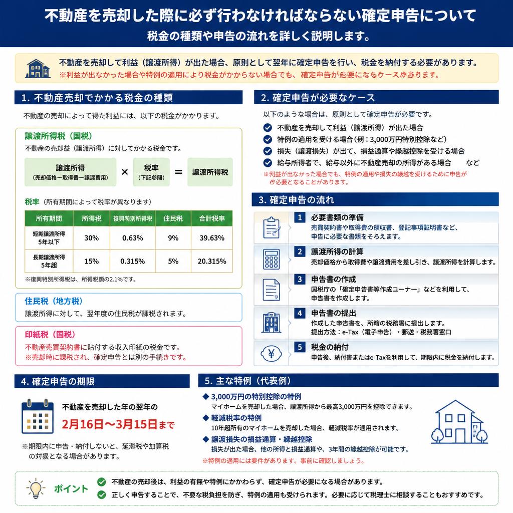 2. 不動産売却後に必要な確定申告