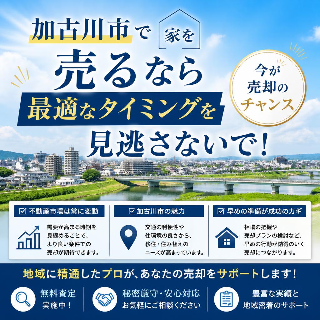 加古川市で家を売るなら最適なタイミングを見逃さないで！|加古川市不動産売却買取相談センター